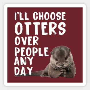 I’ll Choose Otters Any Day Magnet